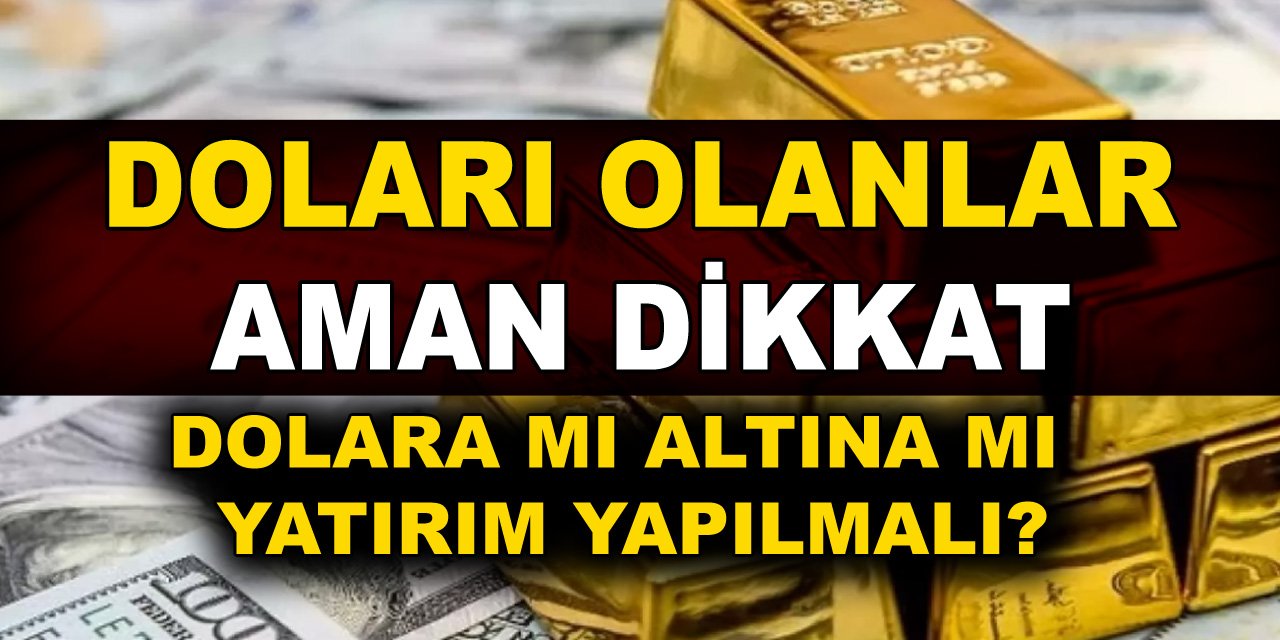 Uzman Ekonomistten Kritik Uyarı Geldi! Dolar Ve Altın Almak İsteyenler Dikkat! Dolar Mı Almalı, Altın Mı?