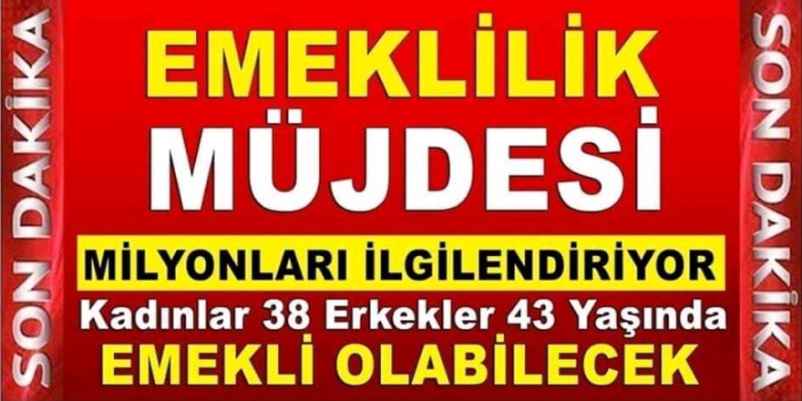 Müjde 3600 Günden SGK'dan 43 Yaşında Emekli Olabilirsiniz!