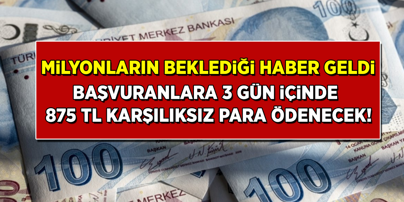 SGK Bağ-Kur ve SSK'lılara müjde! Bugün başvurun 875 TL 3 gün içinde ATM'den ödeme yapılacak...