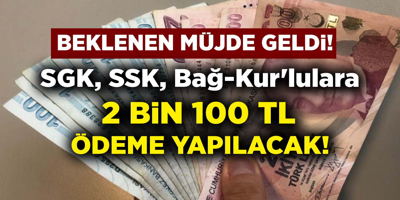 Eylül ayı bitmeden emekliye müjdeli haber geldi! SSK, Bağkur ve Memur emeklilerin hesabına 2100 TL Yatırılıyor...