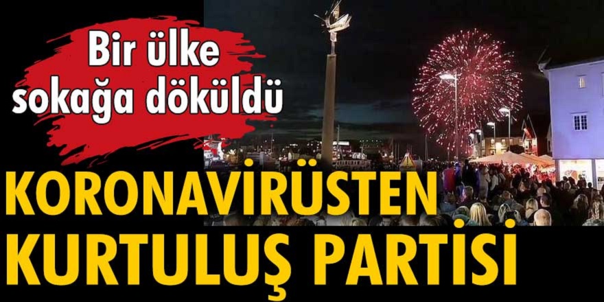 Norveç, koronavirüsüten kurtuluş partisi düzenledi! tHalk sokağa döküldü...