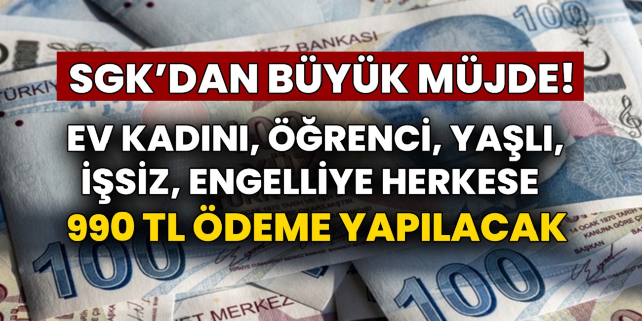 SGK harekete geçti! Çalışan çalışmayan ev kadını, esnaf, yaşlı, öğrenci milyonlarca kişiye 1.426 lira yardım parası ödemesi yapılacak!