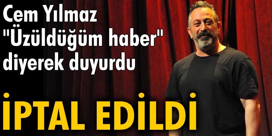 Cem Yılmaz, kötü haberi Instagram hesabından verdi!'CMYLMZ Diamond Elite Platinum Plus' adlı gösterisinin iptal edildiğini duyurdu...