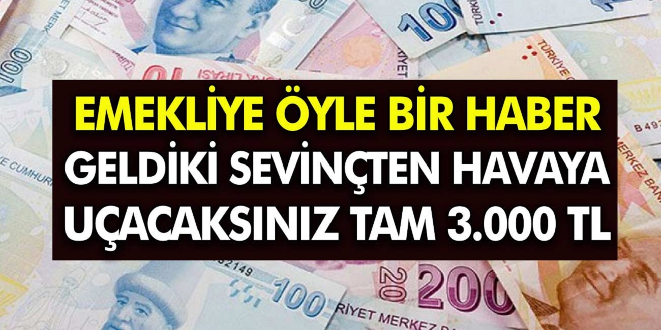 Son dakika Bütün Emeklilere Hükümet'ten Bugün Öyle Bir Haber geldi ki! Mutluluktan havaya uçacaksınız Tam 3.000 TL İşte Detaylar...