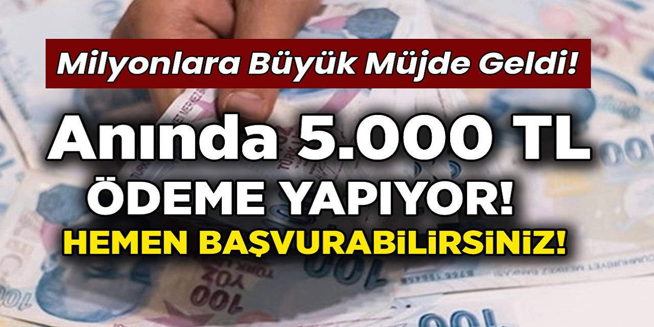 Büyük müjde Bu fırsat kaçmaz! 5.000 TL masrafsız faizsiz kredi! Hemen başvurun herkes alabilecek...