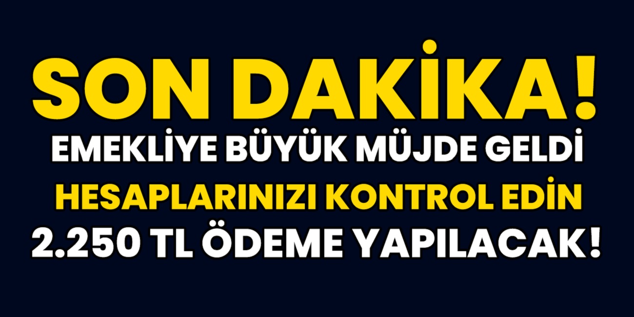 Milyonlarca emekliye Kasım ayında 2 bin 250 TL ödeme müjdesi akşam üstü geldi! Hesabınızı kontrol edin parlar yatırılıyor...