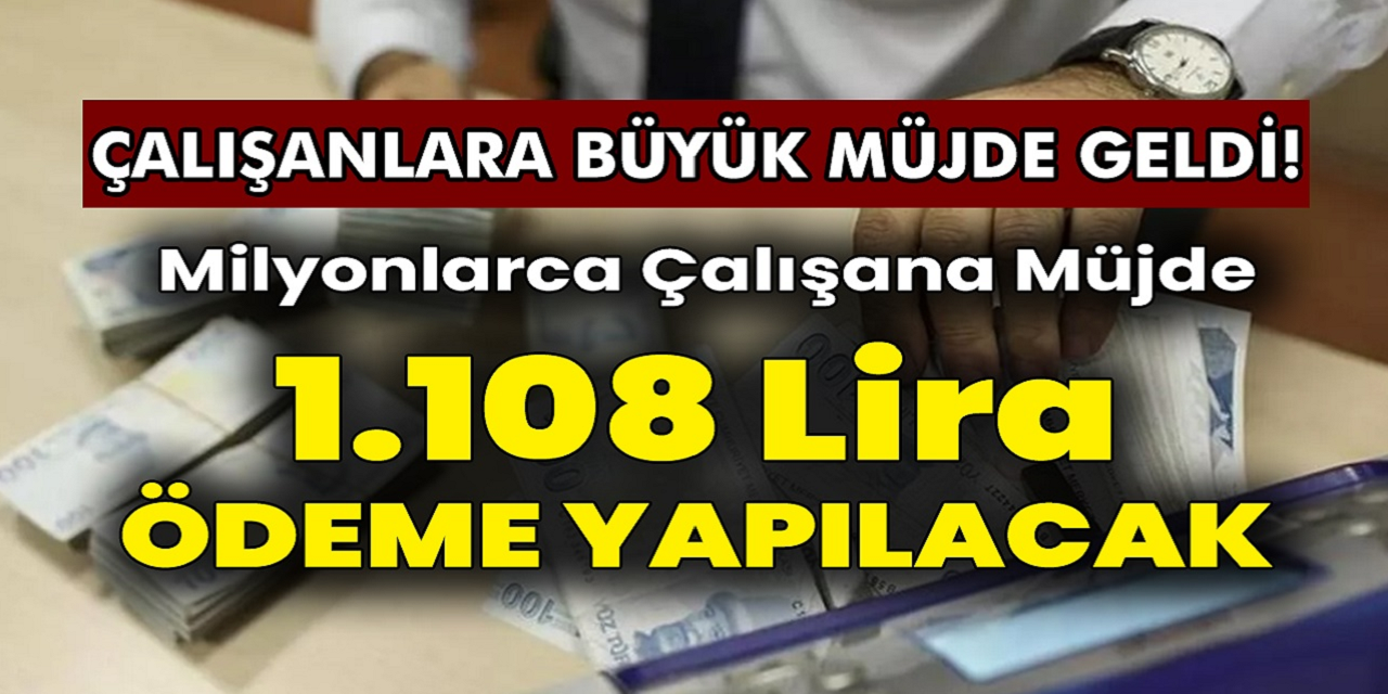 Gece yarısı milyonlarca işçinin beklediği müjdeli haber geldi! 1.108 TL ikramiye ödemesi yapılacak! Ödeme tarihi Resmi Gazetede yayınlandı...