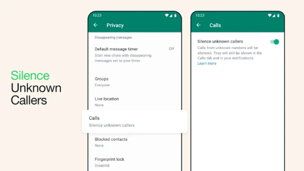 WhatsApp Bilinmeyen Arayanları Sessize Alma ve gizlilik özelliklerine kavuşuyor